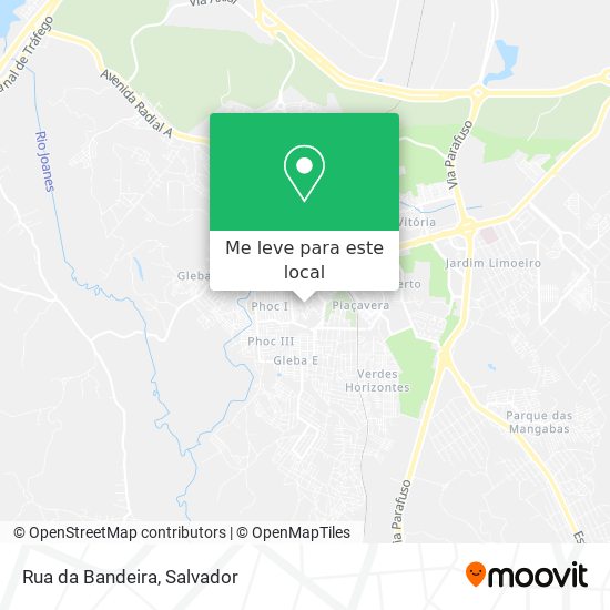 Rua da Bandeira mapa