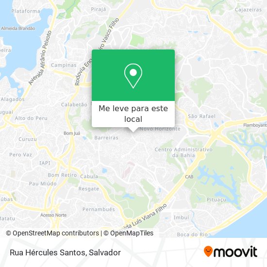 Rua Hércules Santos mapa