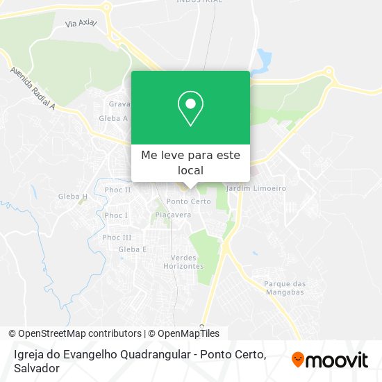 Igreja do Evangelho Quadrangular - Ponto Certo mapa