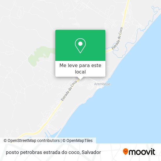 posto petrobras estrada do coco mapa