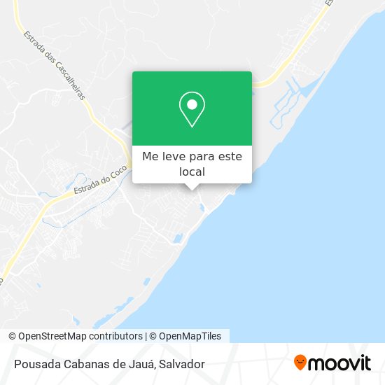 Pousada Cabanas de Jauá mapa