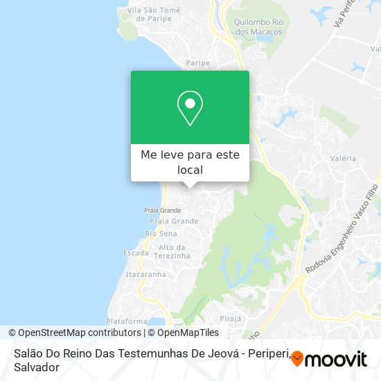 Salão Do Reino Das Testemunhas De Jeová - Periperi mapa