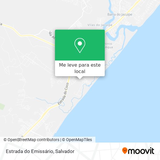 Estrada do Emissário mapa