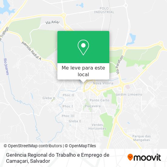 Gerência Regional do Trabalho e Emprego de Camaçari mapa