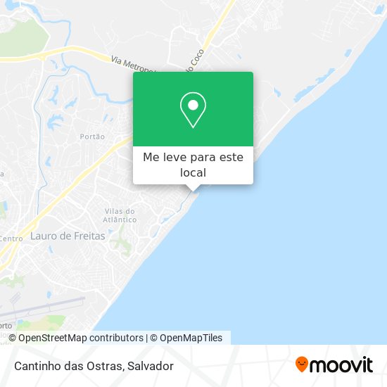 Cantinho das Ostras mapa