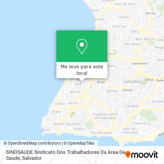 SINDSAUDE Sindicato Dos Trabalhadores Da Area De Saude mapa