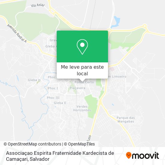 Associaçao Espirita Fraternidade Kardecista de Camaçari mapa
