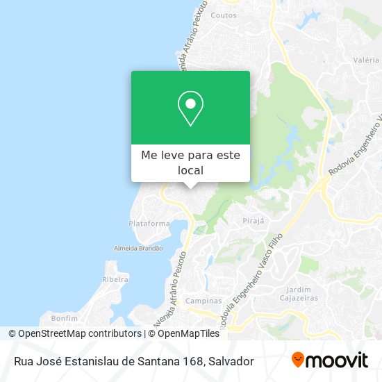 Rua José Estanislau de Santana 168 mapa