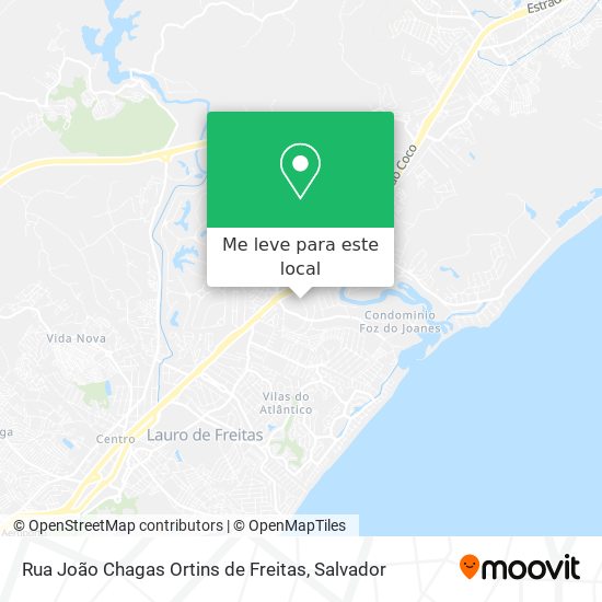 Rua João Chagas Ortins de Freitas mapa