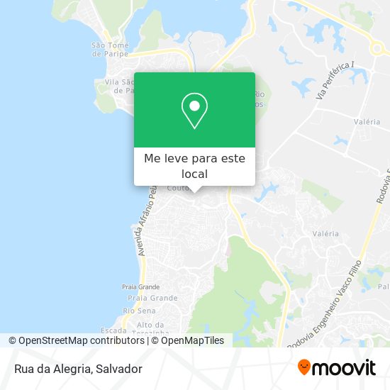 Rua da Alegria mapa