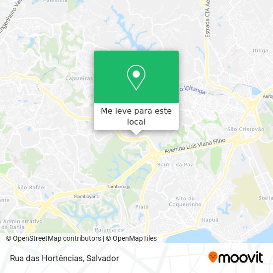 Rua das Hortências mapa