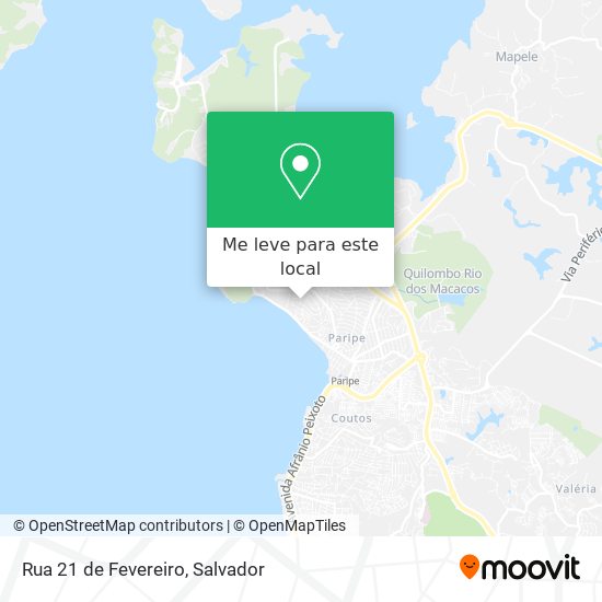 Rua 21 de Fevereiro mapa