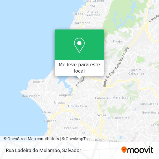 Rua Ladeira do Mulambo mapa
