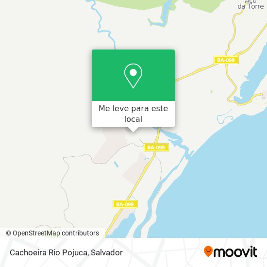 Cachoeira Rio Pojuca mapa