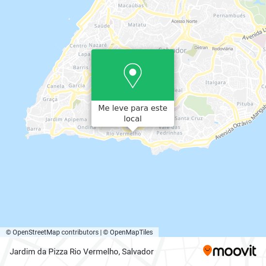 Jardim da Pizza Rio Vermelho mapa