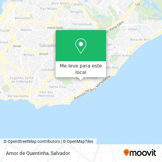 Amor de Quentinha mapa