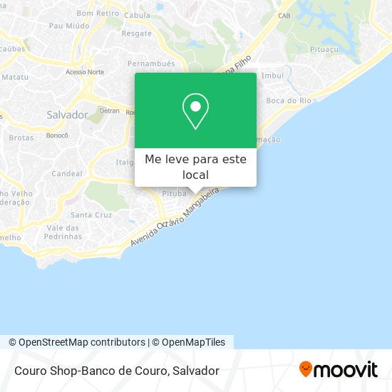 Couro Shop-Banco de Couro mapa