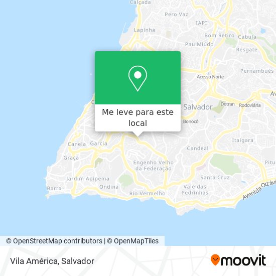 Vila América mapa
