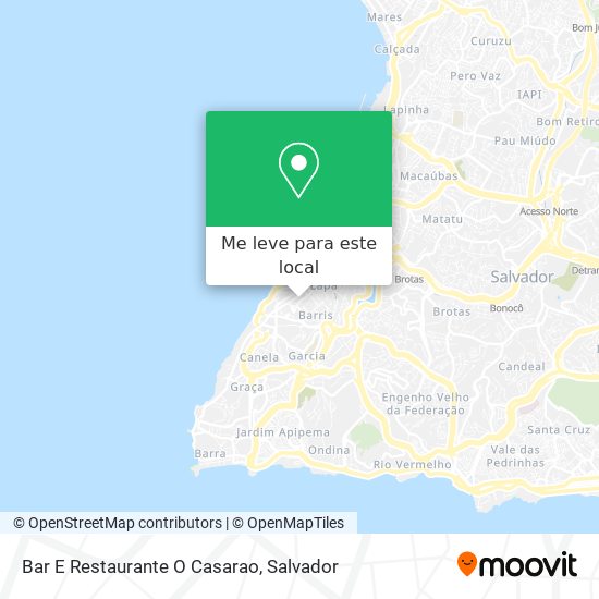 Bar E Restaurante O Casarao mapa