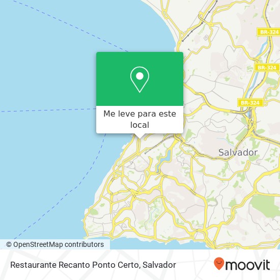 Restaurante Recanto Ponto Certo, Avenida Sete de Setembro, 57 Centro Salvador-BA 40060-000 mapa