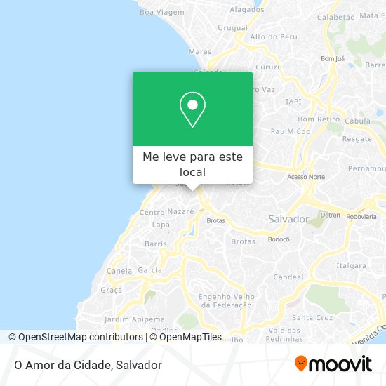 O Amor da Cidade mapa