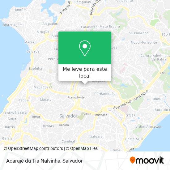 Acarajé da Tia Nalvinha mapa