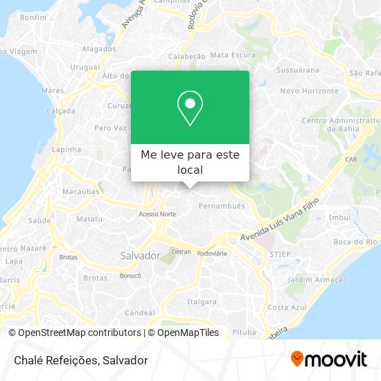 Chalé Refeições mapa