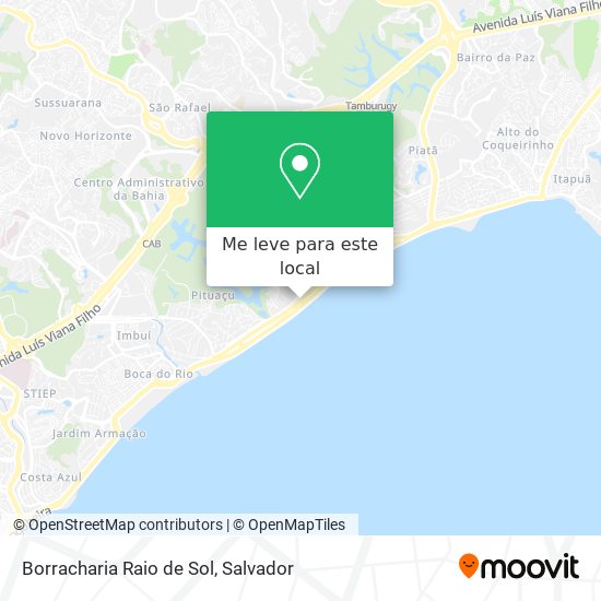 Borracharia Raio de Sol mapa