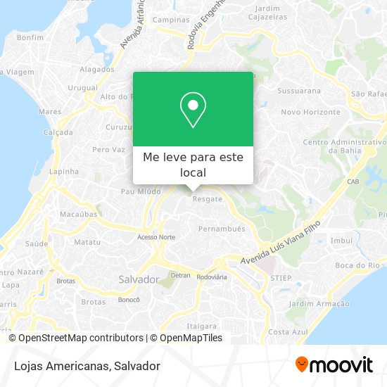 Lojas Americanas mapa