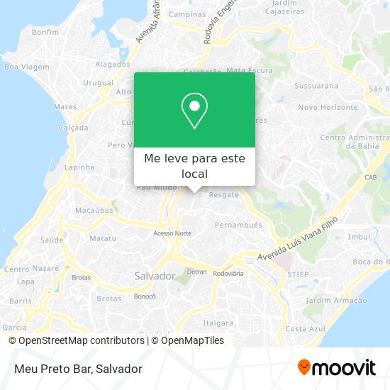Meu Preto Bar mapa