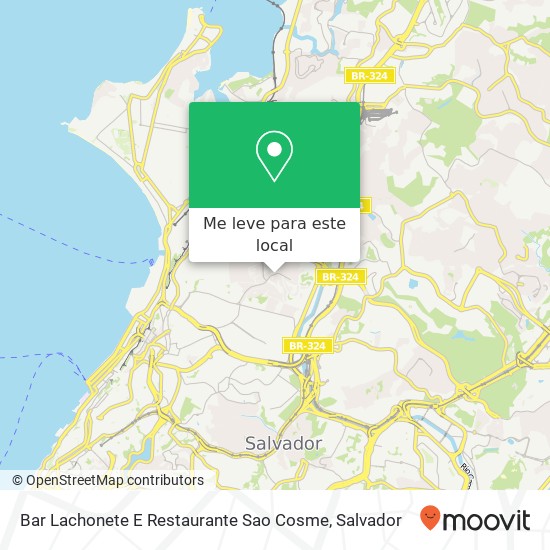 Bar Lachonete E Restaurante Sao Cosme, Avenida Negreiros Iapi Salvador-BA 40330-280 mapa