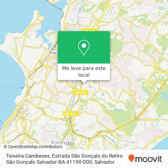 Teixeira Cambeses, Estrada São Gonçalo do Retiro São Gonçalo Salvador-BA 41190-000 mapa
