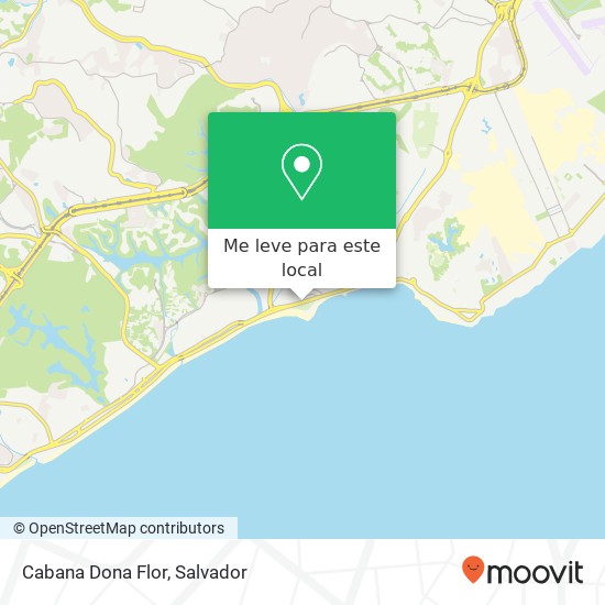 Cabana Dona Flor, Avenida Octávio Mangabeira Piatã Salvador-BA 41650-045 mapa