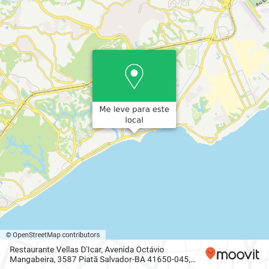 Restaurante Vellas D'Icar, Avenida Octávio Mangabeira, 3587 Piatã Salvador-BA 41650-045 mapa