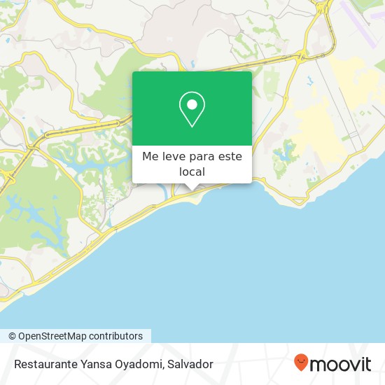 Restaurante Yansa Oyadomi, Avenida Octávio Mangabeira, 7 Piatã Salvador-BA 41650-045 mapa