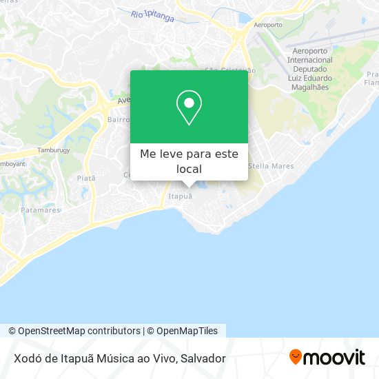 Xodó de Itapuã Música ao Vivo mapa