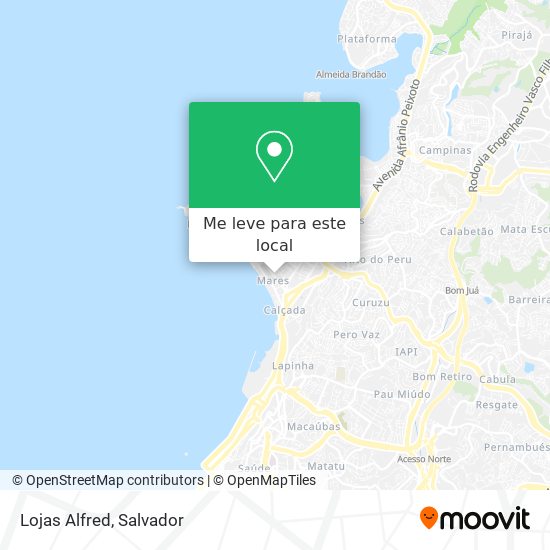 Lojas Alfred mapa