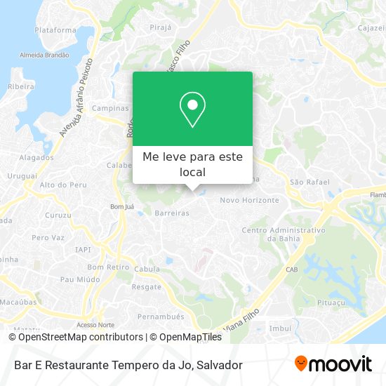 Bar E Restaurante Tempero da Jo mapa