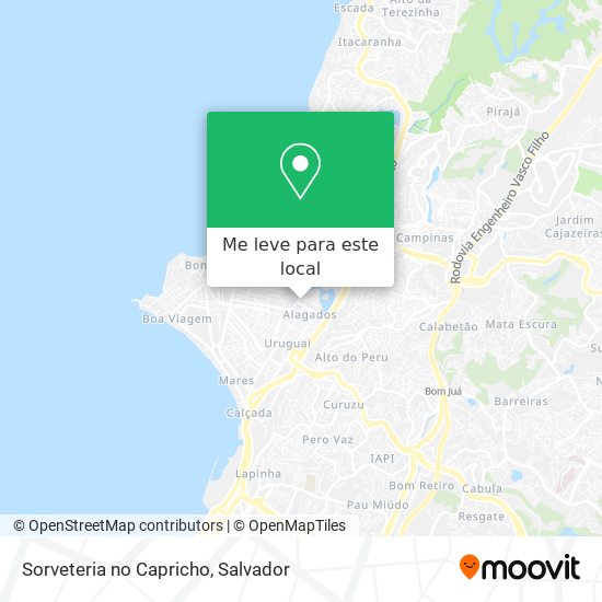 Sorveteria no Capricho mapa