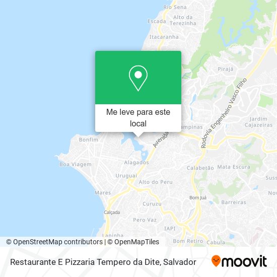 Restaurante E Pizzaria Tempero da Dite mapa