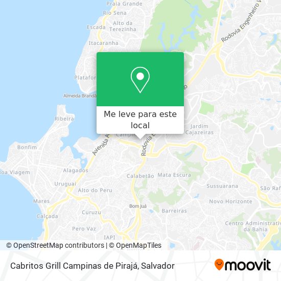 Cabritos Grill Campinas de Pirajá mapa