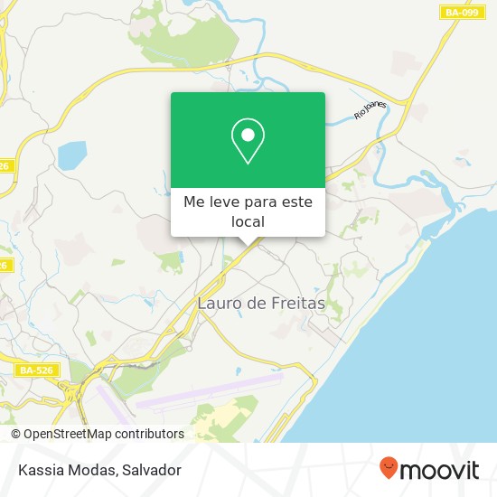 Kassia Modas, Rua Boca do Rio, 1 Recreio Ipitanga Lauro de Freitas-BA 42700-000 mapa