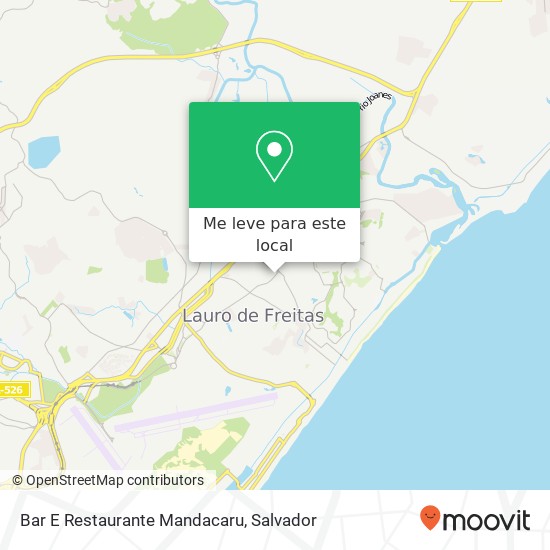 Bar E Restaurante Mandacaru, Avenida Luiz Tarquínio Pontes Pitangueiras Lauro de Freitas-BA 42700-000 mapa