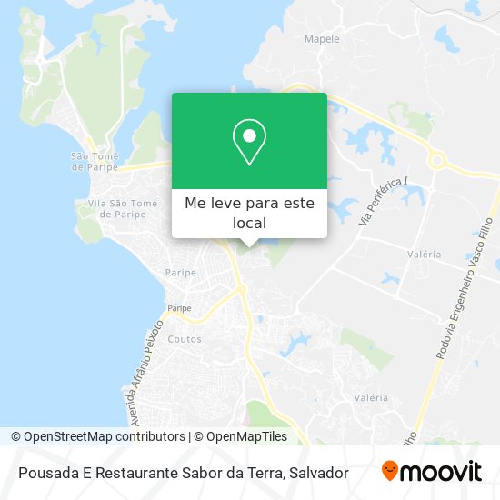 Pousada E Restaurante Sabor da Terra mapa