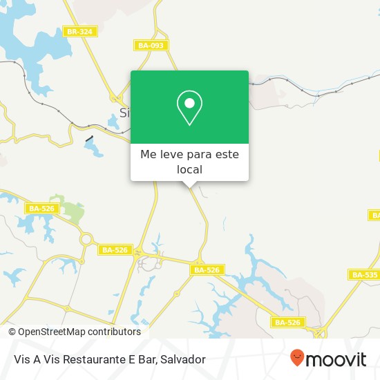 Vis A Vis Restaurante E Bar, Avenida Engenheiro Elmo Serejo de Farias, 80 Simões Filho-BA 43700-000 mapa