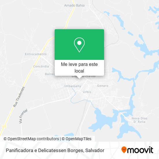 Panificadora e Delicatessen Borges mapa
