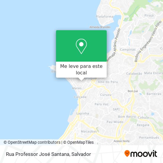 Rua Professor José Santana mapa