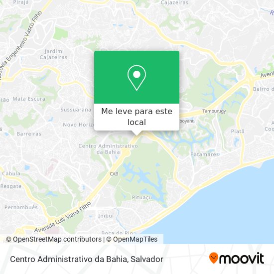 Centro Administrativo da Bahia mapa
