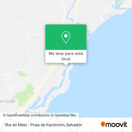 Ilha do Meio - Praia de Itacimirim mapa