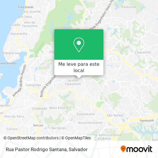 Rua Pastor Rodrigo Santana mapa